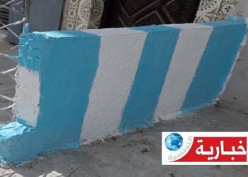 مواطن يبني حائطا على الرصيف قي هذه الولاية..