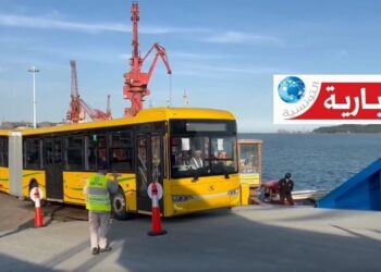 انطلاق شحن الحافلات الجديدة من الصين باتجاه تونس..